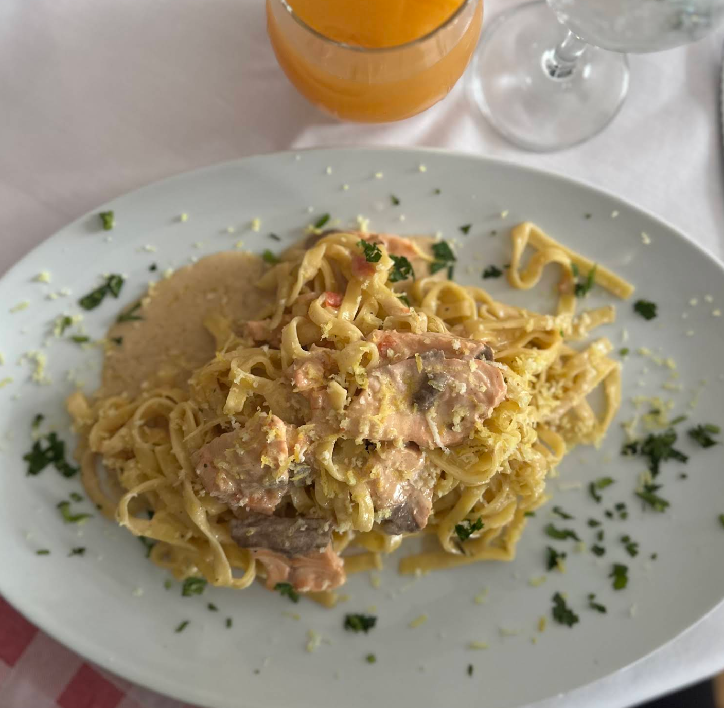 Frische Pastakreation